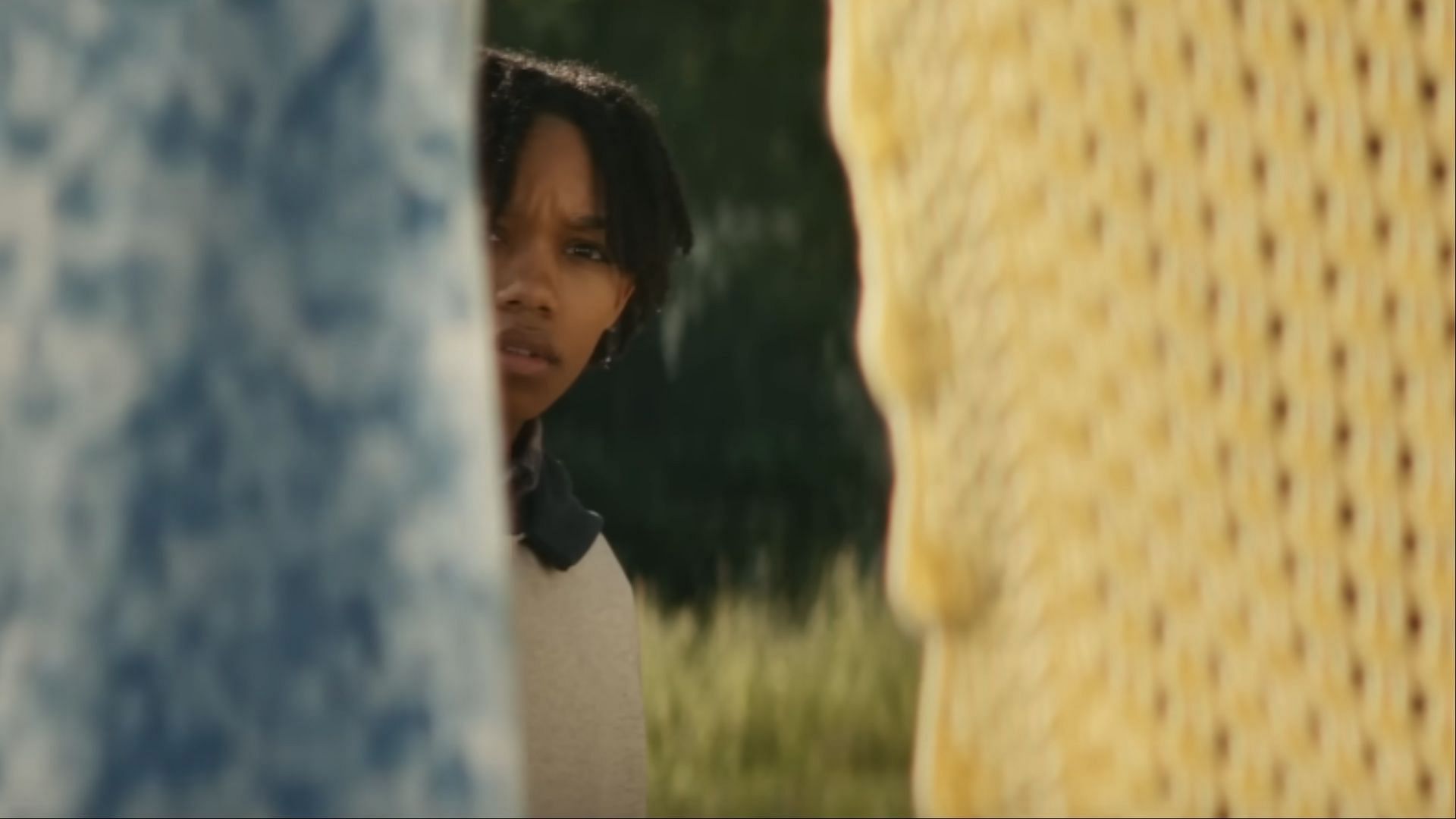 In The Woman in the Yard, Taylor becomes increasingly aware of the strange disturbances unfolding around their home. (Image via Universal/Youtube)
